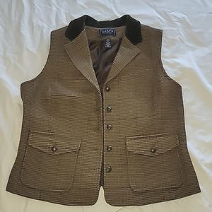Vintage Chaps Tweed Wool Vest